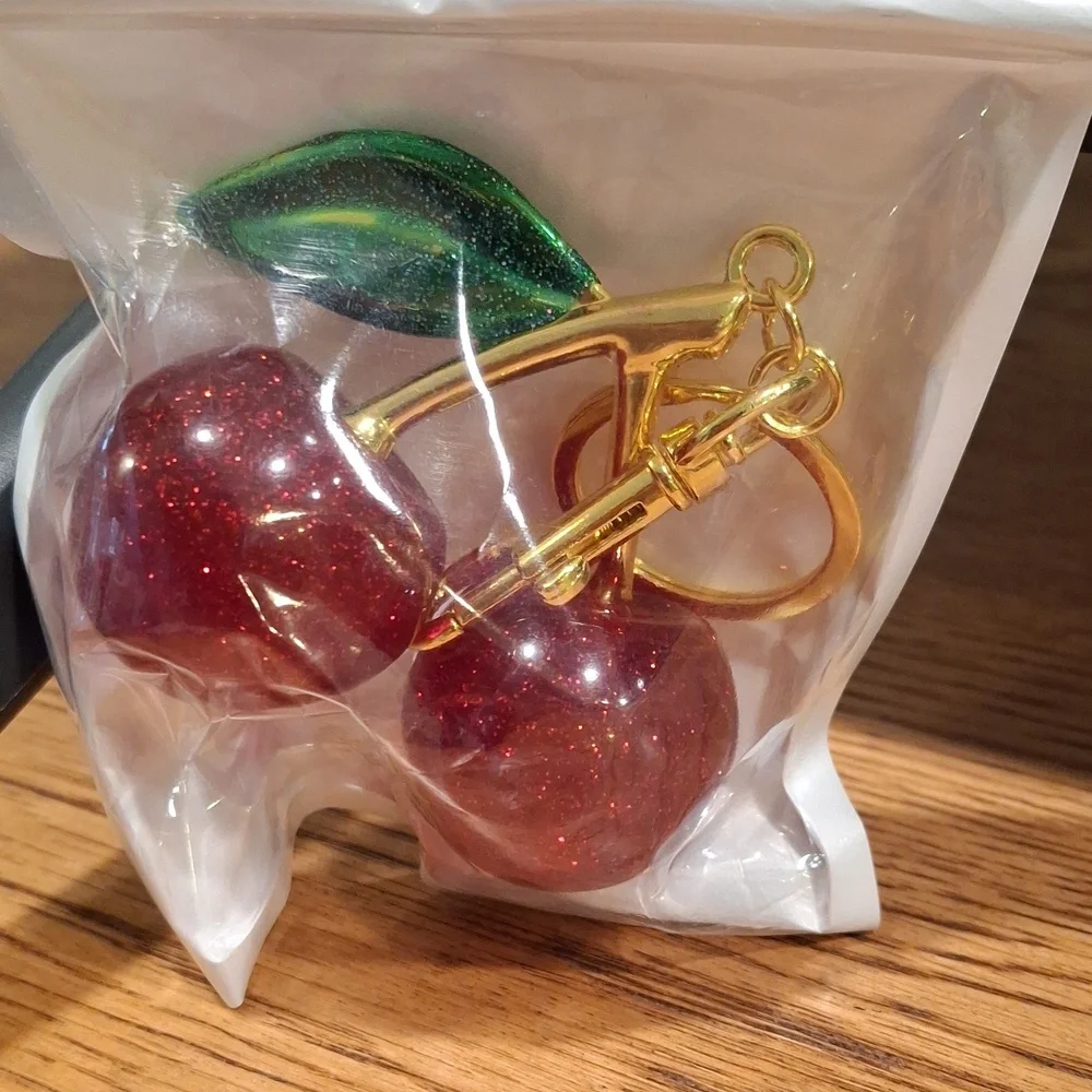 Sparkly Cherry Keychain/Purse Charm